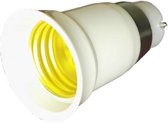 B22 fitting - E27 fitting verloopfitting 2 stuks | wit 230V AC