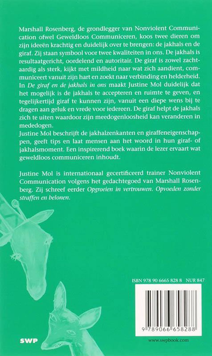 De giraf en de jakhals in ons - back cover