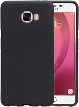 Zwart Zand TPU back case cover hoesje voor Samsung Galaxy C7