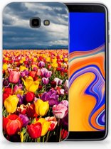 Geschikt voor Samsung Galaxy J4 Plus (2018) TPU Siliconen Hoesje Tulpen