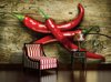 Hot Chillies Food Wood Photo Wallcovering