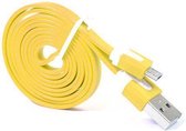 Micro USB Kabel Datacable 1 meter Universeel Yellow Geel