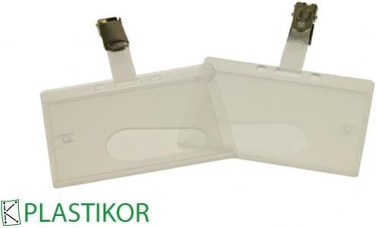 Plastikor Spuitgiet badges met clip - 25 Stuks
