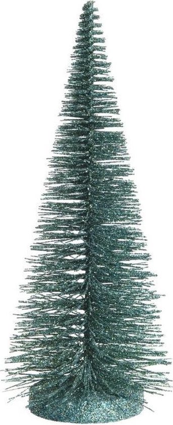 Medaille radium Kunstmatig Mini decoratie glitter kerstboompje van 30 cm in het groen | bol.com