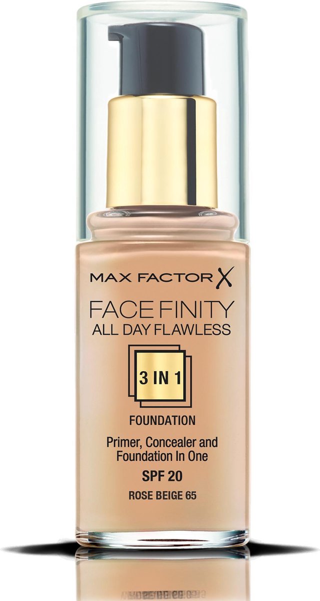 Max Factor Facefinity All Day Flawless 3-in-1 Liquid Foundation - 065 Rose Beige - Max Factor