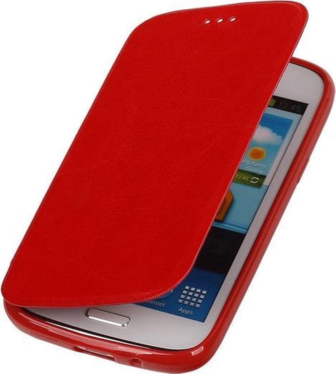 Polar Map Case Rood HTC Desire 500 TPU Bookcover Hoesje