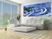 City Skyline Night Photo Wallcovering