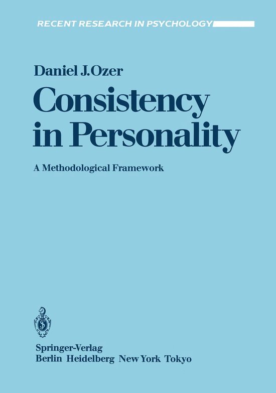 Behavioral Science and Psychology (R0) - Consistency in Pers ... - cover