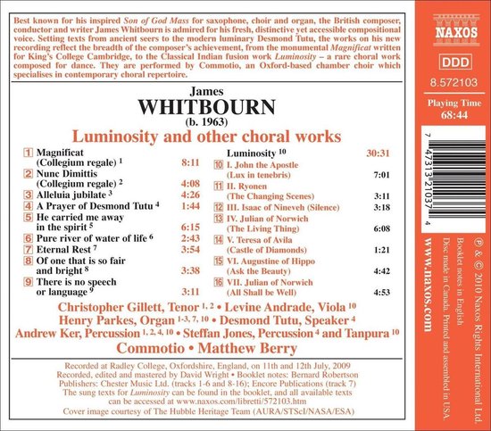 Whitbourn: Luminosity