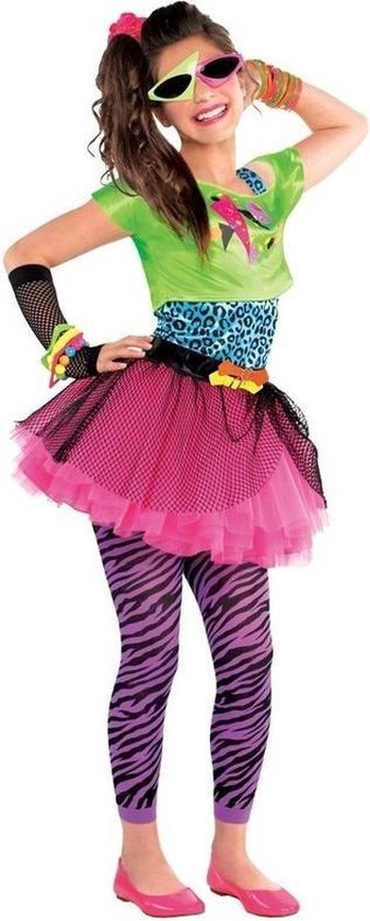 Middeleeuws venster Supersonische snelheid Jaren 80 disco kostuum feestkleding voor meisjes 10-12 jaar | bol.com