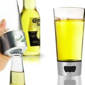 Asobu - Bier Glas Opener - 480 ml - Glas/RVS - Bierglas met opener