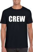 Crew tekst t-shirt zwart heren 2XL