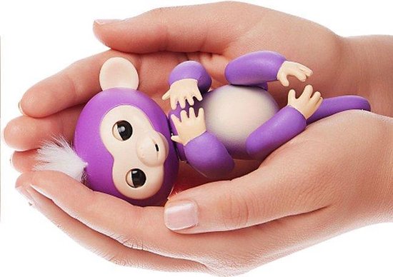 Finger Monkey - schattige baby aapje -blauw (oplaadbaar) | bol.com
