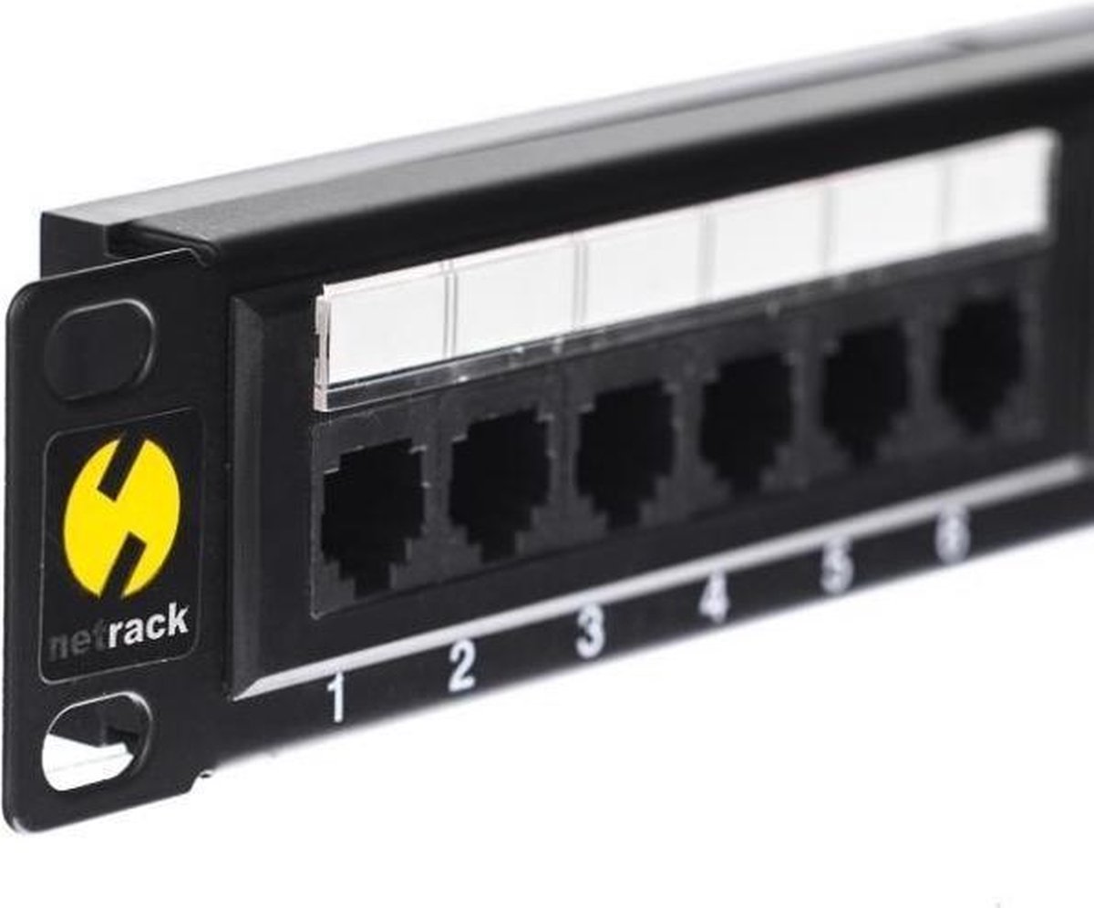 Netrack Patchpanel 19 1U 24 Poorten Cat 5E Utp Voor Server Rackmontage