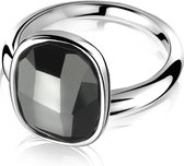 Zinzi ZIR1007Z54 Ring - Zwarte Swarovski Kristal - Maat 54