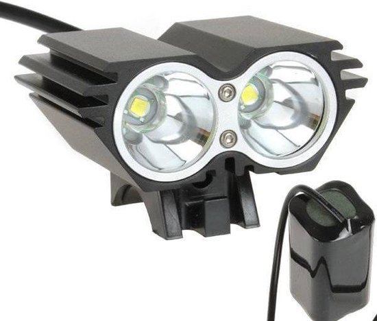 Dubbel LED fietslamp - lumen - Fietsverlichting - oplaadbaar! |