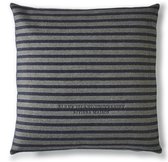 Rivièra Maison - Blake Island University Stripe Pillow Cover 60x60 - Sierkussen - Blauw - Katoen; Polyester