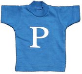 Naamslinger Lettershirts blauw P