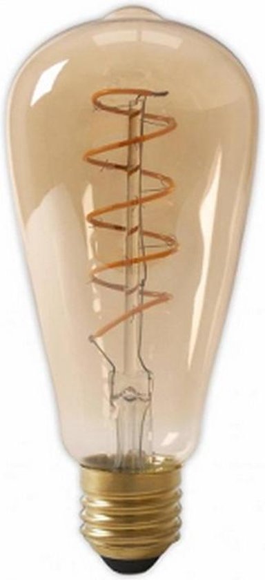 LED E27-ST64-Filament lamp - 4W - 2700K - 700Lm - Curved - Amber