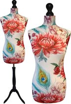 Pioen flower paspop met zwarte sparkling driepoot 36/38