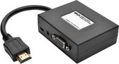 Tripp-Lite P131-06N-2VA-U HDMI to VGA and Audio Adapter, 1080p - 1920 x 1080, 6 in., Black, TAA TrippLite