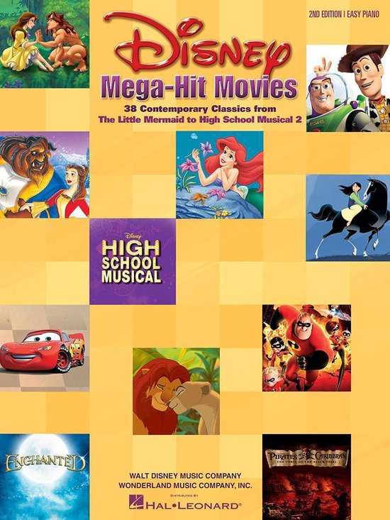 Disney Mega-Hit Movies - Easy Piano (Songbook) - cover