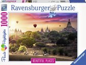 Ravensburger puzzel Luchtballonnen Myanmar - Legpuzzel - 1000 stukjes