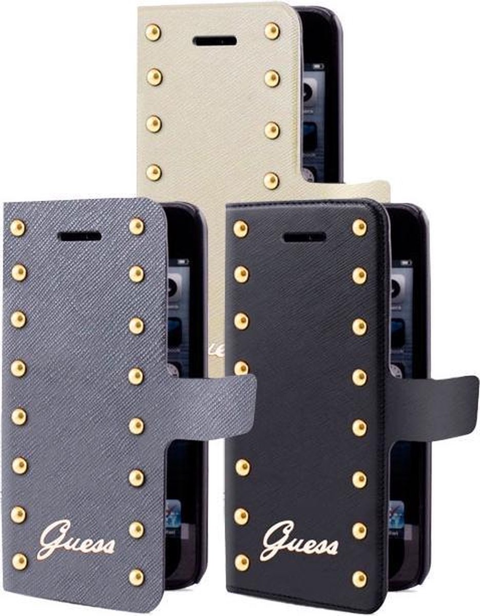 iPhone 6s Plus/6 Plus hoesje - Guess - Creme wit - Kunstleer