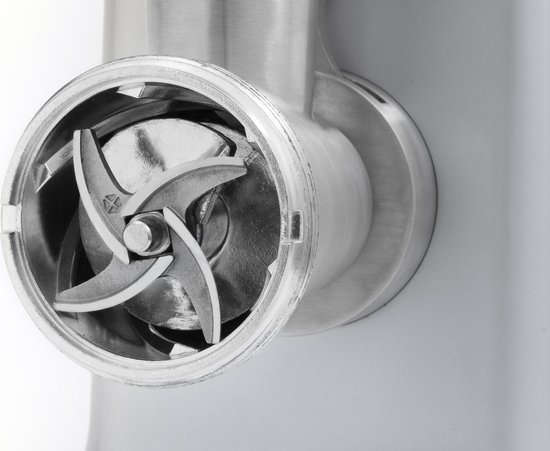 CASO FW 2500 zilver, vleesmolen met krachtige 2500 Watt motor, duurzaam titanium lemmet, terugloopfunctie, uitgebreide accessoires incl. hamburgerpers, geluidsarme DC-motor CASO FW 2500 zilver, vleesmolen met krachtige 2500 Watt motor, duurzaam titanium lemmet, terugloopfunctie, uitgebreide accessoires incl. hamburgerpers, geluidsarme DC-motor