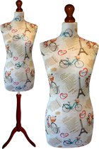 Paris gazette paspop met donker bruine sparkling driepoot  32/34