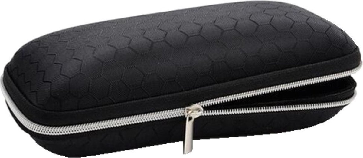 Fako Bijoux® - Brillenkoker - EVA - Met Rits - Nylon - Zwart