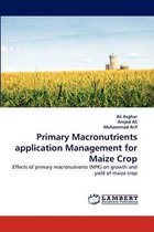 Primary Macronutrients application Management for Maize Crop