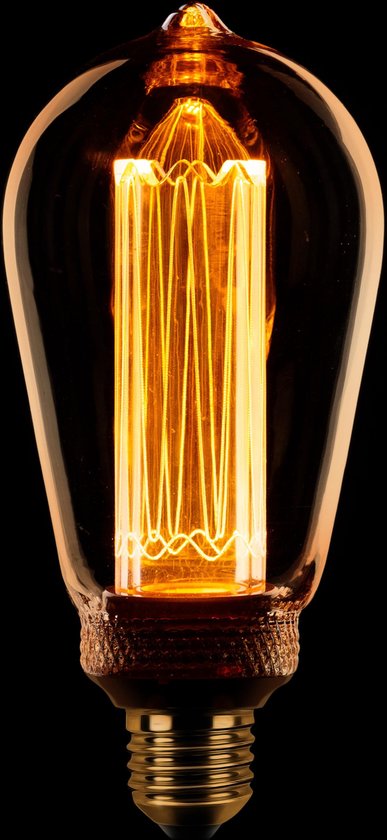 Led kooldraad Edison ST64 E27 3.5w/13w 1800k amber dimbaar 120L