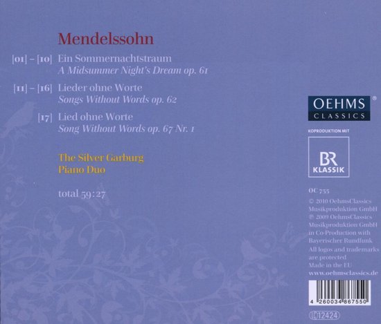 Piano Duo Silver Garburg - Ein Sommernachtstraum (CD) - Piano Duo Silver Garburg