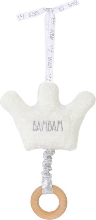 BamBam Muziekknuffel Kroon - Wit - Baby cadeau