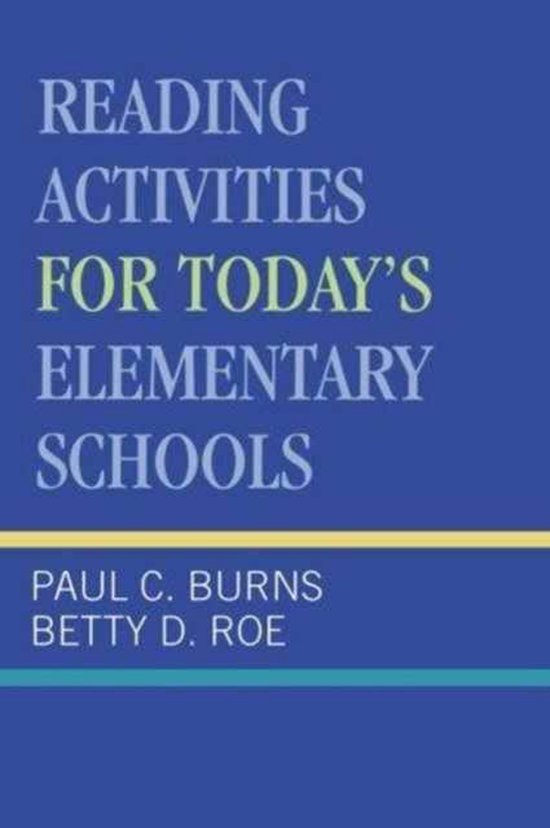 Reading Activities For Today's Elementary Schools - cover