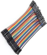 Dupont Jumper kabels 40 stuks (Female-Female) 10cm voor Breadboard - Arduino