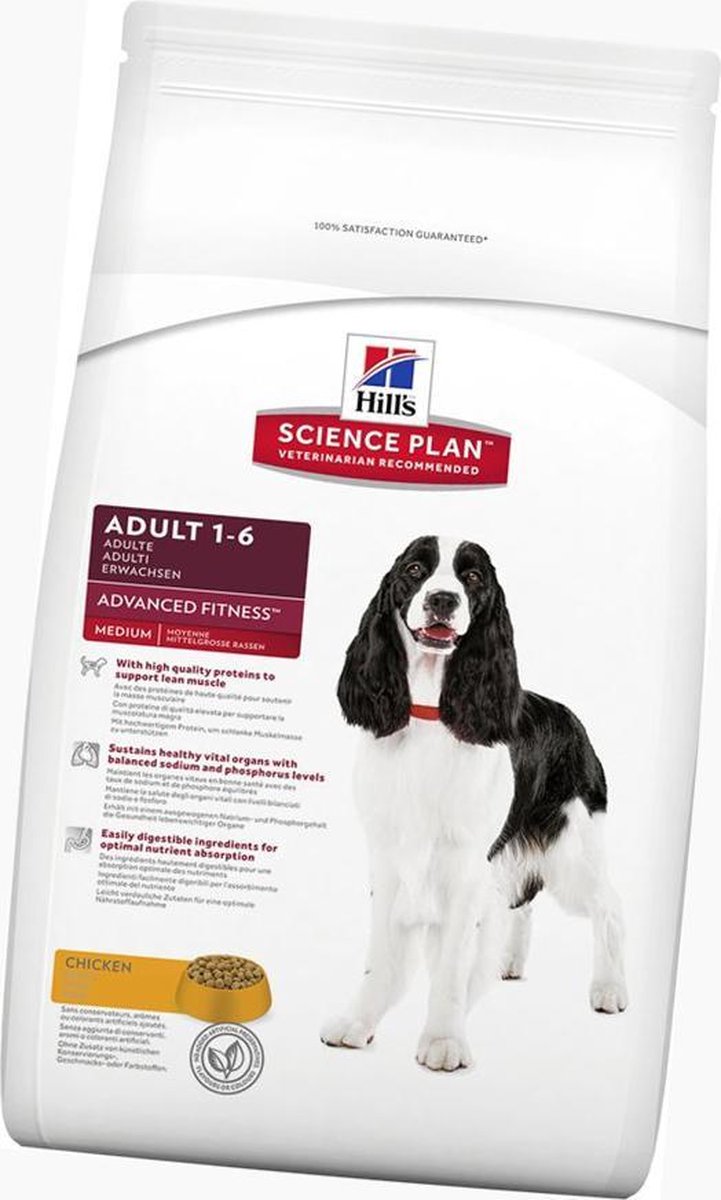 Hill's Science Plan Canine Advanced Fitness - Adult 1-6 - Kip - Hondenvoer - 12 kg