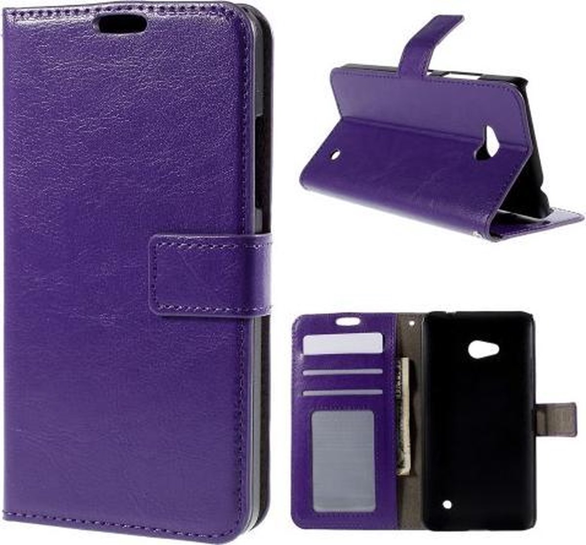 Cyclone Cover wallet hoesje Microsoft Lumia 850 paars