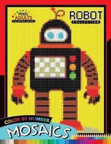 Robot Pixel Mosaics Coloring Books