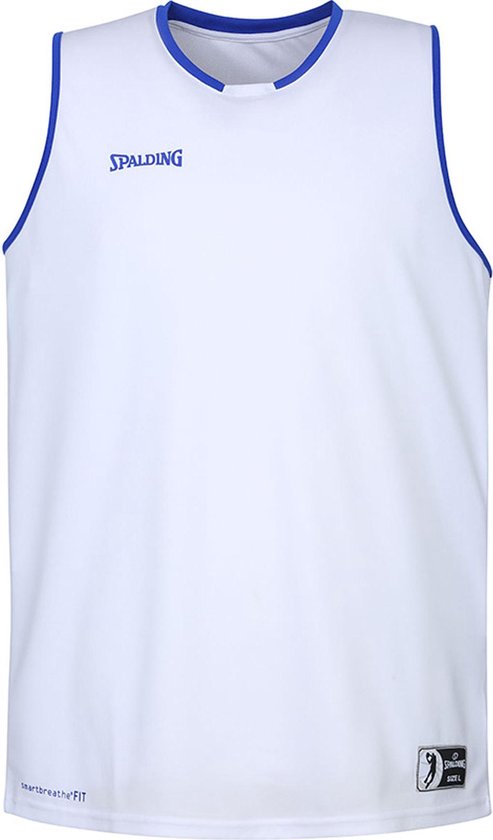 Spalding Move Tanktop kinderen Basketbalshirt - Maat 140  - Unisex - wit/blauw