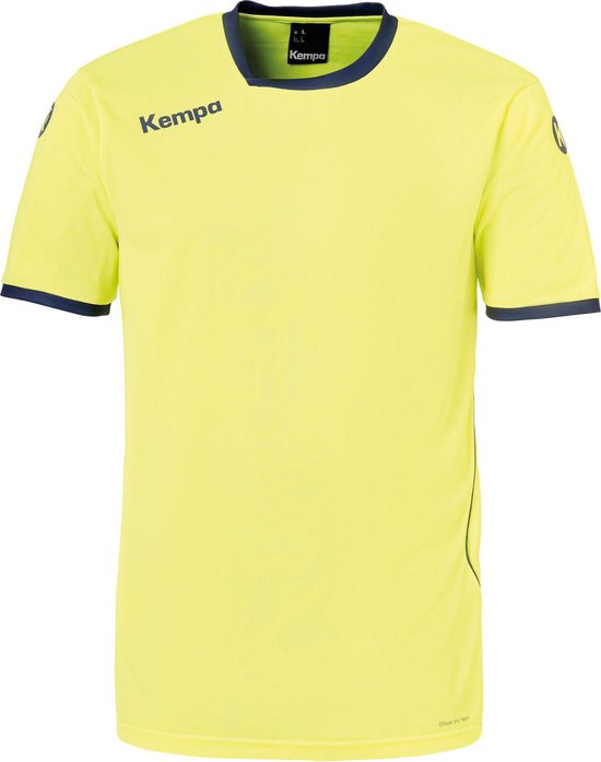 Kempa Curve Sportshirt - Maat XXL  - Mannen - geel/blauw