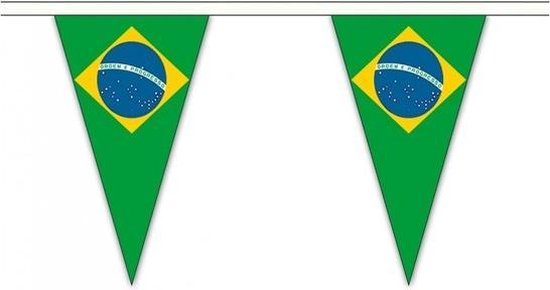Brazilie landen punt vlaggetjes 5 meter - slinger / vlaggenlijn | bol.com