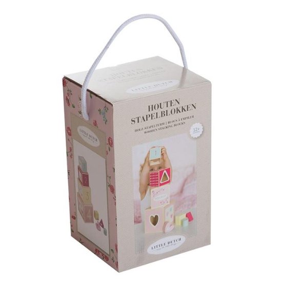 Little Dutch Houten Stapelblokken - Pink Blossom | bol