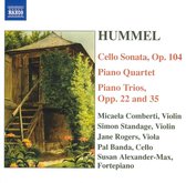 Susan Alexander-Max, Micaela Comberti, Simon Standage - Hummel: Piano Quartet /Trio Op 22 & 35/Cello Sonata (CD)