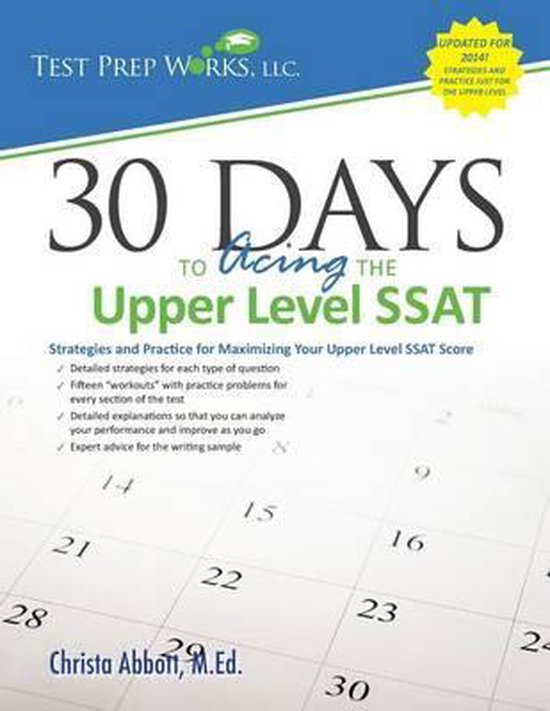 30 Days to Acing the Upper Level SSAT - cover