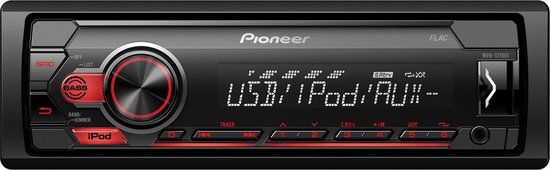 Sceptisch catalogus Vacature Pioneer MVH-S110UI Autoradio Enkel din Rood-USB - 4 x 50 W | bol.com