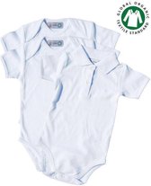 Link Kidswear Unisex 3-pack Romper GOTS - Wit - Maat 62/68