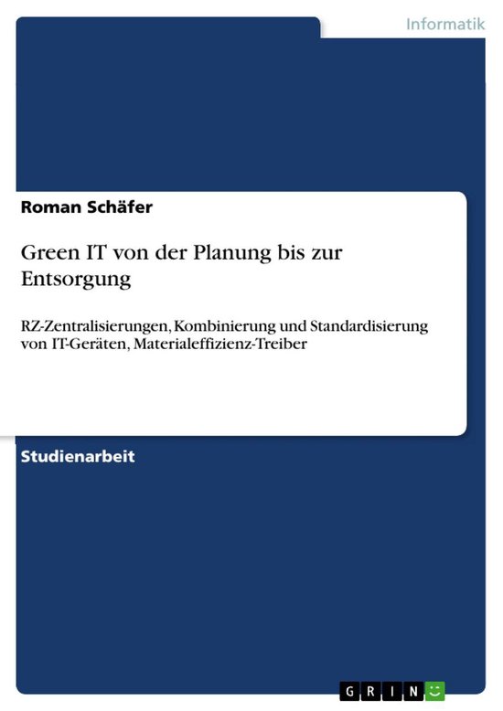 Green IT von der Planung bis zur Entsorgung - cover