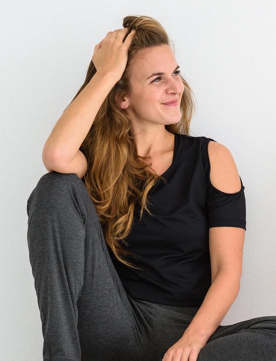 Yoga-Breathe-Shirt "Raffaela" - black — afbeelding 2